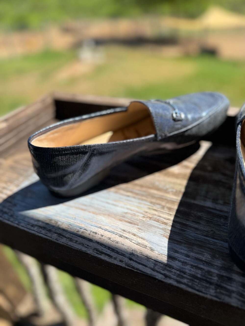 Sam Edelman Loraine Bit Loafers in Silver Metallic Lizard Print Leather - Picture 3 of 6